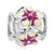 Charmed Craft Orchid Flower Charms Filigree Love Enamel Charms Beads for Snake Chain Bracelets (Purple)