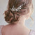 Aukmla Leaf Bride Wedding Hair Combs Flower Bridal Hair Piece Pearl Rhinestone Hair Accessories for Women (Silver)