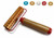 Acupressure Pyramidal Energy Mega Wooden Hand Roller Body Massager with Handle + 5pcs Sujok Finger Rings Mega Wooden Roller