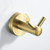 Beelee Coat Hook Towel/Clothes Double Robe Hooks Wall Mounted, SUS 304 Stainless Steel Bathroom Accessory, Golden Brush, BA7806BG