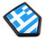 Greece Greek Flag Black Shield Car Bike Decal Crest Emblem Badge
