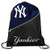 FOCO MLB New York Yankees Men's High End Diagonal Zipper Drawstring Backpack, Team Color, One Size