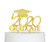 Qttier 2020 Graduate Cake Topper, Congrats Grad Cake Topper for Graduation Party Decorations Graduate Supplies (Gold Glitter)