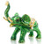 YU FENG Hinged Elephant Jewelry Box Crystals Bejeweled Animal Figurine Jewelry Trinket Holder Box(Green)