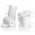 Sweese 611.001 Porcelain Mugs - 12 Ounce for Coffee, Tea, Mocha and Mulled Drinks - Set of 6, White