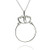 FashionJunkie4Life Sterling Silver Two Hearts Charm Holder Pendant Necklace, 18" Cable Chain, Display Your Favorite Charms