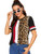 Floerns Women's Casual Leopard Printed Short Sleeve Color Block T Shirts Tops Black Multi Printed S