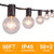 50FT Outdoor String Lights, G40 Globe String Lights Warm White Outdoor Patio String Lights, Connectable Hanging Garden Lights for Patio Backyard Porch, 50 Hanging Sockets, E12 Base, 5W Bulb