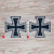 2X Black 6'' Iron Cross Decal Sticker Car Vinyl German Germany no bkgrd Standard Distressed