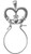 Raposa Elegance Sterling Silver Claddagh Charm Holder (approximately 19 mm diameter)