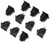 US 3 Pins Power Socket Plug Black AC 125V 15A Pack of 10
