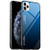 Luhuanx Case Compatible with iPhone 11 Pro Max Case, iPhone 11 Pro Max Cases with Temperting Glass Pattern Back+TPU Side Cover for iPhone 11 Pro Max 6.5 Inch
