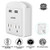USB Wall Outlet,XPLUS 2 USB Charging Ports (2.4A) & 2 AC Outlet Plugs, Surge-protected Power Socket Outlet Extender with Topside Phone Holders for iPhone, iPad and Others, ETL Certified (White)