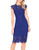 MEROKEETY Women's Sleeveless Lace Floral Elegant Cocktail Dress Crew Neck Knee Length For Party,Navy,Small