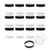 Timoo Empty Slime Storage Containers,Clear Plastic Slime Storage Favor Jars-12 Pack-7oz Slime Storage Containers with Lids-BPA Free Material for DIY Slime Making