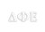 Officially Licensed Delta Phi Epsilon 8" x 3" Window Decal - White