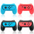 Grips for Nintendo Switch Joy-Con,FYOUNG Controllers for Nintendo Switch Joy Con?4 Pack? (Black-Blue-Red)