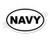 Oval Car Magnet Navy Magnetic Bumper Sticker