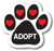 Magnet Me Up Adopt Pawprint Car Magnet Paw Print Auto Truck Decal Magnet