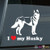 Mister Petlife I Love My Husky Sticker Vinyl Auto Window Siberian