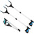2 Packs - Reacher Grabber Pick Up Tool, 32" Foldable Extender Gripper Tool, Lightweight Long Duty Mobility Aid, Claw Trash Garbage Picker, Long Arm Reaching Claw,Blue