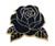 Pinsanity Black Rose Enamel Lapel Pin