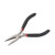 Beadthoven 1Set Chain Nose Jewelry Bending Beading Pliers Chain-Nose Pliers with Ferronickel Carbon-Hardened Steel Color Black/Red 13cm/5inch Long