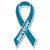 Teal Cervical and Ovarian Cancer Survivor Ribbon Car Magnet Decal Heavy Duty Waterproof