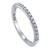 BERRICLE Rhodium Plated Sterling Silver Cubic Zirconia CZ Wedding Half Eternity Band Ring Size 5