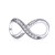 BAMOER 925 Sterling Silver Infinity Charms Beads Family Charm Fit Snake Chain Bracelet Necklace