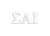 Officially Licensed Sigma Alpha Iota 8" x 3" Window Decal - White