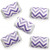 Chevron Purple - Mini Candy Bar Wrapper Stickers - Baby, Bridal Shower or Birthday Party Small Favors - 40 Count