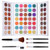 Pro 63 Colors Eyeshadow Palette with Makeup Brushes Set Highly Pigmented Matte Shimmer Make Up Eyeshadow Palette Pigmented Eye Shadow Powder Natural Colors Long Lasting Waterproof Makeup Pallet