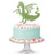 Dinosaur Cake Topper Green Glitter - Dinosaur Themed 1st 2nd 3rd 4th Birthday Party Cake Decorations Supplies, Boys Girls Baby Shower Birthday Cake Decor