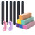 Zoostliss Professional Nail File and Buffer Manicure Tools Kit 6pcs Rectangular Art Care Buffer Block 100/180 Grit Nail Scrubbing Brush 14pcs