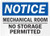 SmartSign "Notice - Mechanical Room, No Storage Permitted" Label | 5" x 7" Laminated Vinyl