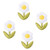 YOUOR 4 pcs Cute Daisy Flowers Embroidery Patch Iron on Sew on Applique Badge