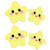 YOUOR 4 pcs Smiley Star Embroidery Patch Iron on Sew on Smile Face Applique Badge