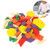 60 PCS Wooden Pattern Blocks and Boards, Echeer Colorful Educational Pattern Blocks Toys with 60 Geometric Shape Pieces