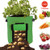 TOROTON Potato Grow Bags, 7 Gallon Garden Planting Grow Bags with Access Flap and Handles, Fabric Pots for Grow Vegetables Potato Carrot Onion, 2 Pack, Green