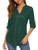Halife Women's Long Sleeve/Sleeveless Floral Print V Neck Henley Tunic Tops Blouse Shirts (S, Z-Dark Green)