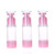 3Pcs Portable Empty Refillable Plastic Airless Pump Bottles Cosmetic Makeup Cream Lotion Toner Toiletries Liquid Sample Packing Storage Containers Vial Jar Pots(Pink-30ml/1oz)