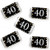 Adult 40th Birthday - Gold - Mini Candy Bar Wrapper Stickers - Birthday Party Small Favors - 40 Count