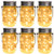 GIGALUMI Hanging Solar Mason Jar Lid Lights 6 Pack 30 Led String Fairy Lights Solar Laterns Table Lights 6 Hangers and Jars Included Great Outdoor Lawn Decor for Patio Garden Yard and Lawn