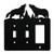 Howling Wolves Double Toggle Light Switch   Single Gang  Rocker GFCI  Wall Plate  Double Toggle with GFCI  Rocker  Black