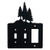 3 Pine Trees Double Toggle Light Switch   Single Gang  Rocker GFCI  Wall Plate  Double Toggle with GFCI  Rocker  Black