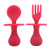 Infant Self Baby Spoon Fork Silicone Self Feeding Utensil Set Baby First Training Weaning for 6  Month Baby Toddler BPA Free  Rose
