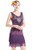 BABEYOND Women s Flapper Dresses 1920s V Neck Beaded Fringed Dress Great Gatsby Dress  Purple XL