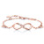 Billie Bijoux Womens 925 Sterling Silver Infinity Endless Love Symbol Charm Adjustable Bracelet Gift for Women Girls  B  rose gold