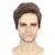 STfantasy Mens Brown Wig Short Wavy Curly Synthetic Hair for Male Cosplay Star Lord Costume Party